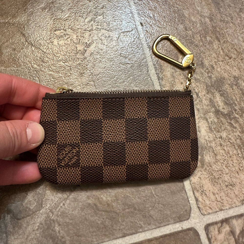 Louis Vuitton Brown Checkered Key Pouch